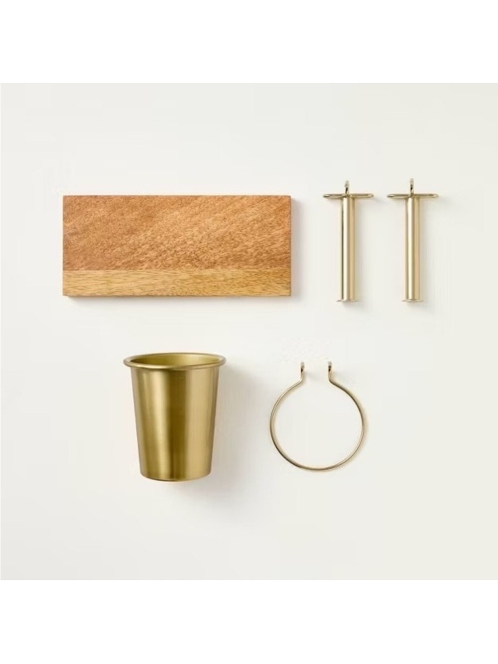 Peg Board Shelf & Pencil Cup Kit Brass Gold – Hearth & Hand Magnolia - Target